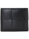 Intrecciato Half Wallet Black - BOTTEGA VENETA - BALAAN 3