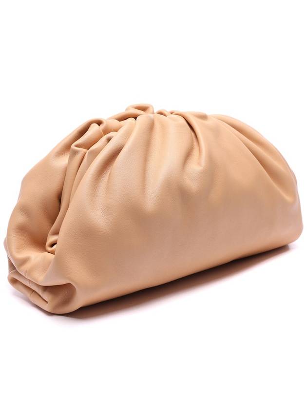 Leather Mini Shoulder Clutch Bag Almond - BOTTEGA VENETA - BALAAN 4