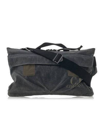 Logo Print Waxed Cross Bag Black - CP COMPANY - BALAAN 2