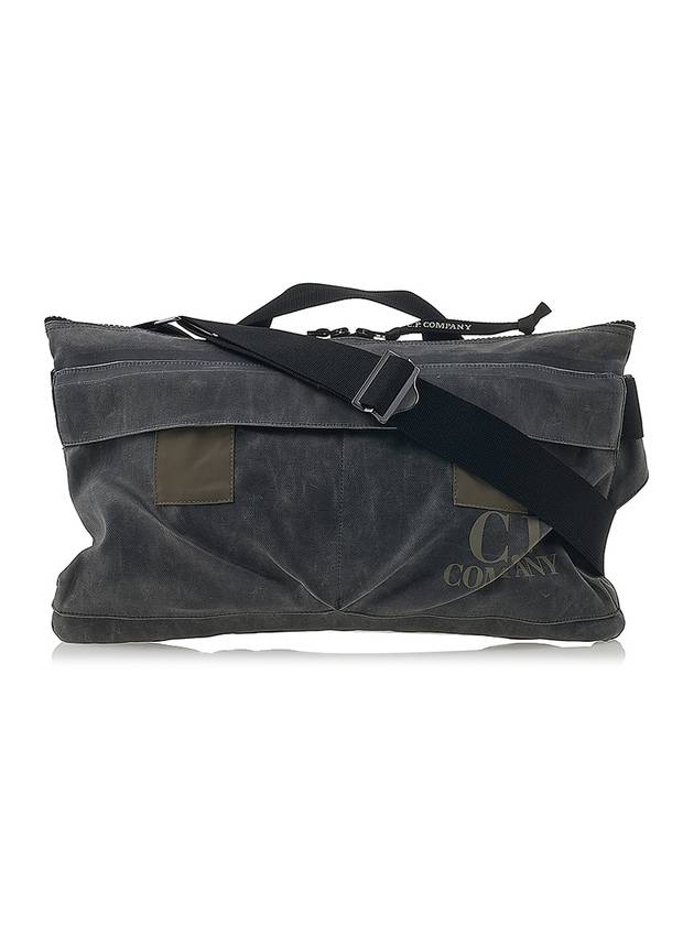 Logo Print Waxed Cross Bag Black - CP COMPANY - BALAAN 1