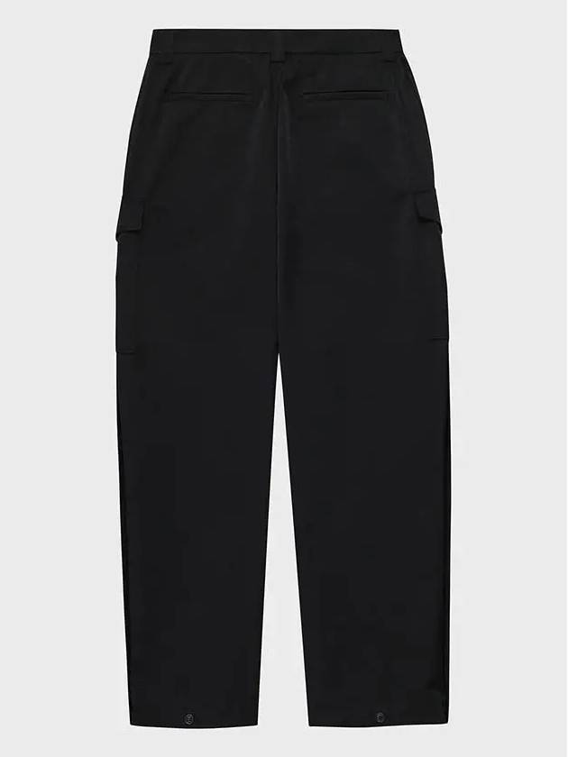 Cotton Pleated Pocket Wide Pants Black - NOIRER - BALAAN 4