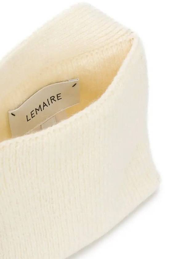 Strap Virgin Wool Knit Shoulder Bag White - LEMAIRE - BALAAN 5