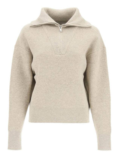 Fancy Wool Blend Knit Top Light Grey - ISABEL MARANT ETOILE - BALAAN 1