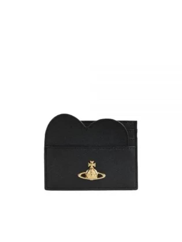 Logo Plaque Heart Card Wallet Black - VIVIENNE WESTWOOD - BALAAN 2