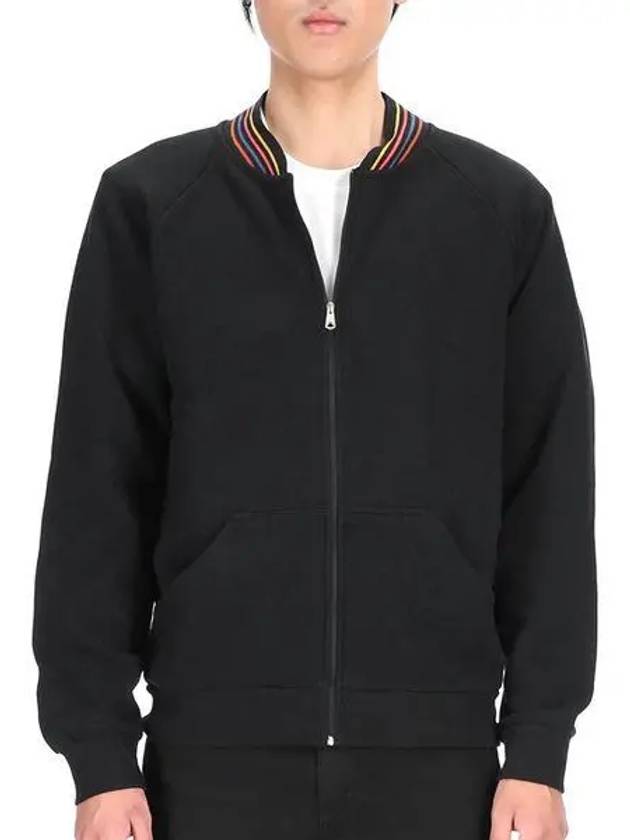 Artist Striped Zip-Up Jacket Black - PAUL SMITH - BALAAN 2