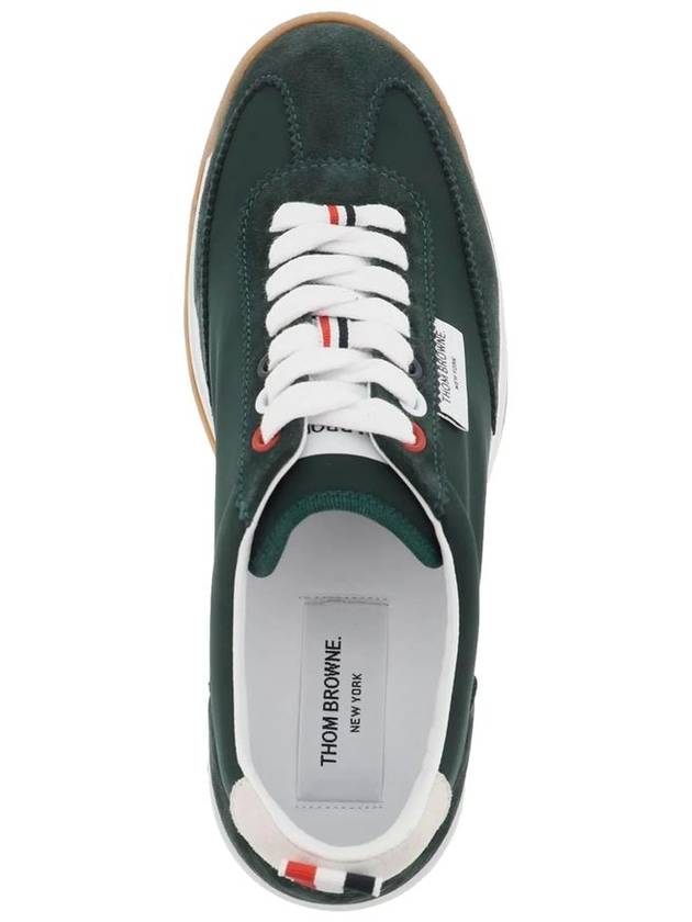 Clear Sole Tech Runner Low Top Sneakers Green - THOM BROWNE - BALAAN 4