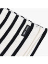 KH Duguay Stripe Muffler White Black - SAINT JAMES - BALAAN 4