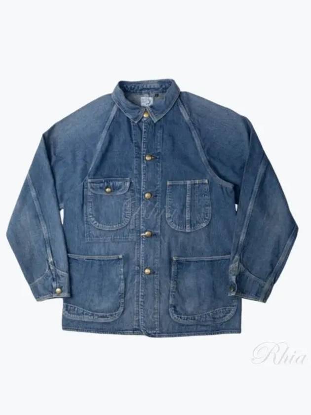 24 1950 S Cover Wool Used Wash 03 6140 95 Denim Coverall Jacket - ORSLOW - BALAAN 1