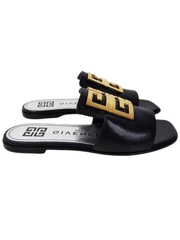 4G Logo Slippers Black - GIVENCHY - BALAAN 2