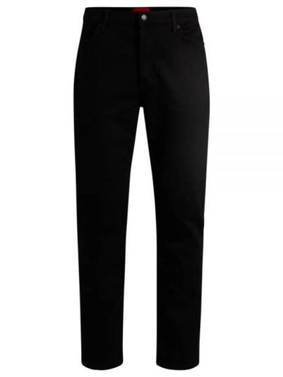 Tapered Fit Stretch Denim Jeans Black - HUGO BOSS - BALAAN 2