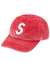 Pigment Print S Logo 6 Panel Cap Red FW23H108 - SUPREME - BALAAN 1