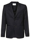 Two Button Blazer Jacket Black - AMI - BALAAN 1