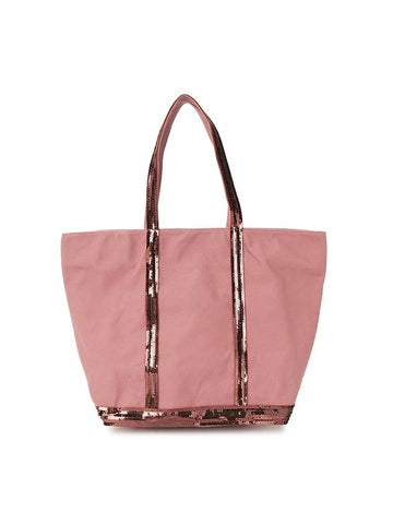 Women's Cabas Zipper Tote Bag Indie Pink - VANESSA BRUNO - BALAAN 1