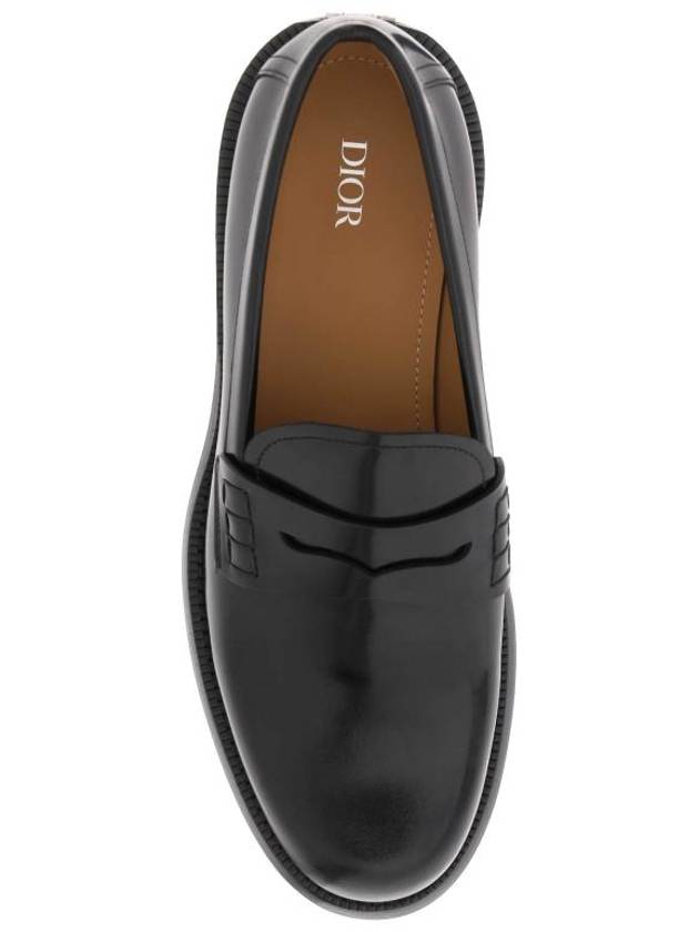 Carlo Polished Calfskin Loafers Black - DIOR - BALAAN 3