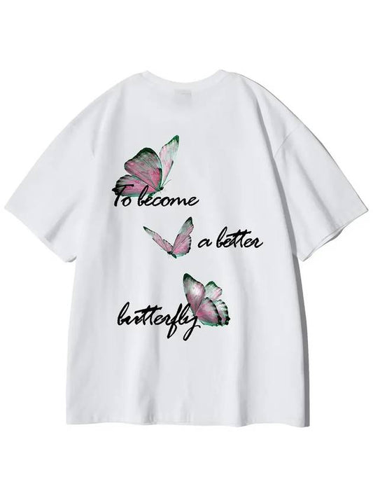 Pink Fly Short Sleeve T-Shirt White - ELIMENO - BALAAN 2