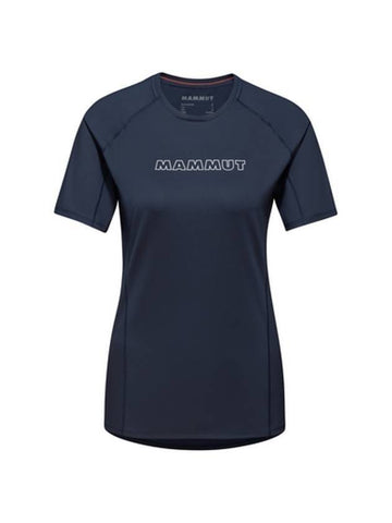 Selun FL Logo Short Sleeve T-shirt Navy - MAMMUT - BALAAN 1