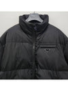 Medium-Length Re-Nylon Reversible Down Padded Jacket Black - PRADA - BALAAN 7