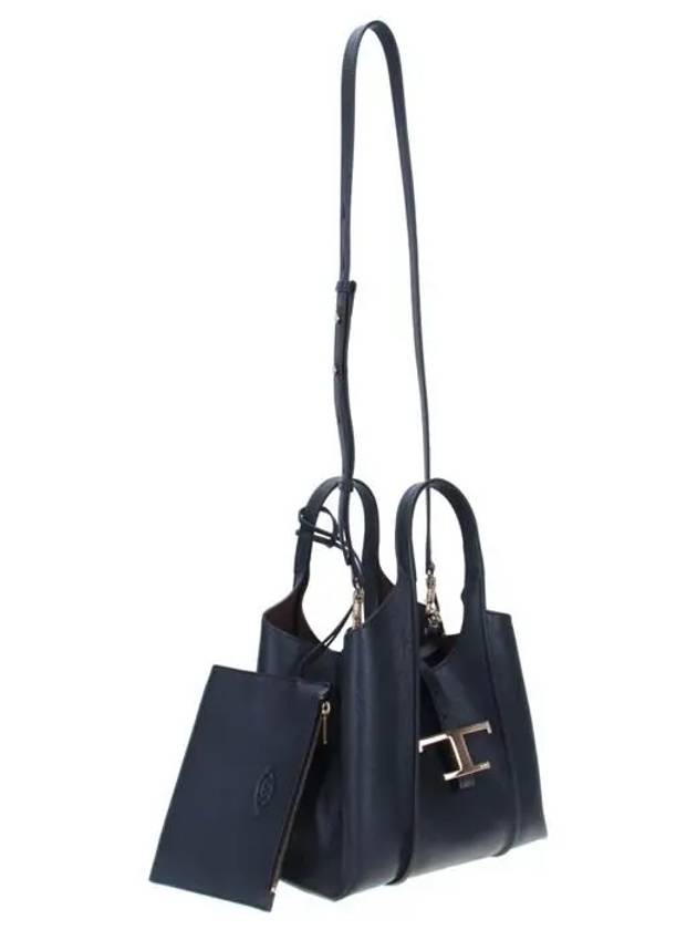 T Timeless Leather Shopping Mini Tote Bag Black - TOD'S - BALAAN 3