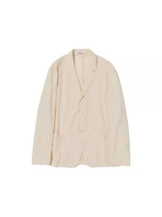 WRINKLED WASH AshED FINX TWILL JACKET PINK BEIGE A24SJ01FW Wrinkle Washed Fins - AURALEE - BALAAN 1