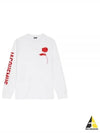 Le Ciceri Rose Print Long Sleeve T-Shirt White - JACQUEMUS - BALAAN 2