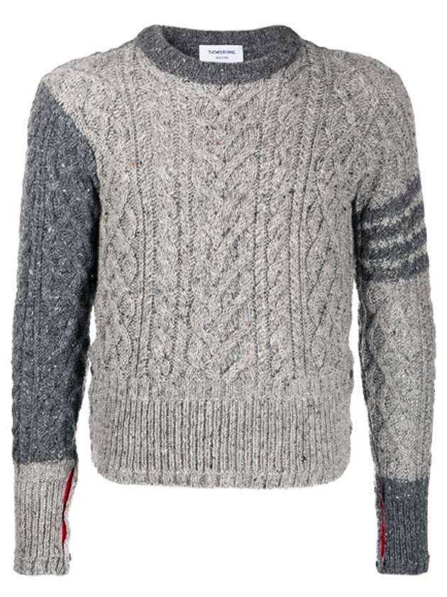 Wool Fun Mix Knit Gray - THOM BROWNE - BALAAN.