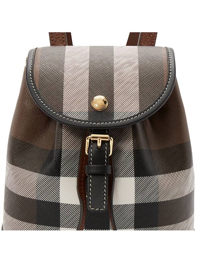 Check Mini Backpack Dark Brown - BURBERRY - BALAAN 7