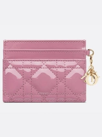 Lady Dior Freesia Card Wallet Hydranger Pink Patent - DIOR - BALAAN 2