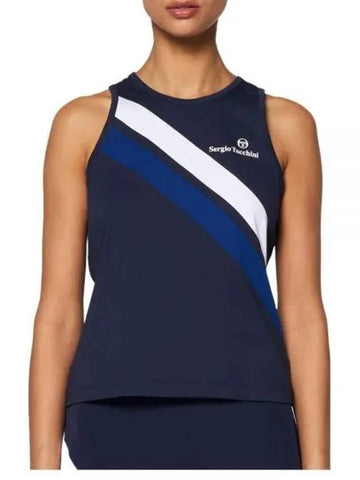 WOMENS ORTICA TENNIS TANK STS23W60128MARITIME BLUE Ortica tennis tank woman - SERGIO TACCHINI - BALAAN 1