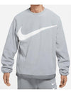 Logo Club Fleece Winterized Crew Neck Sweatshirt Grey - NIKE - BALAAN 3