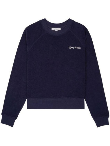 NY Tennis Club Terry Cotton Sweatshirt Navy - SPORTY & RICH - BALAAN 1