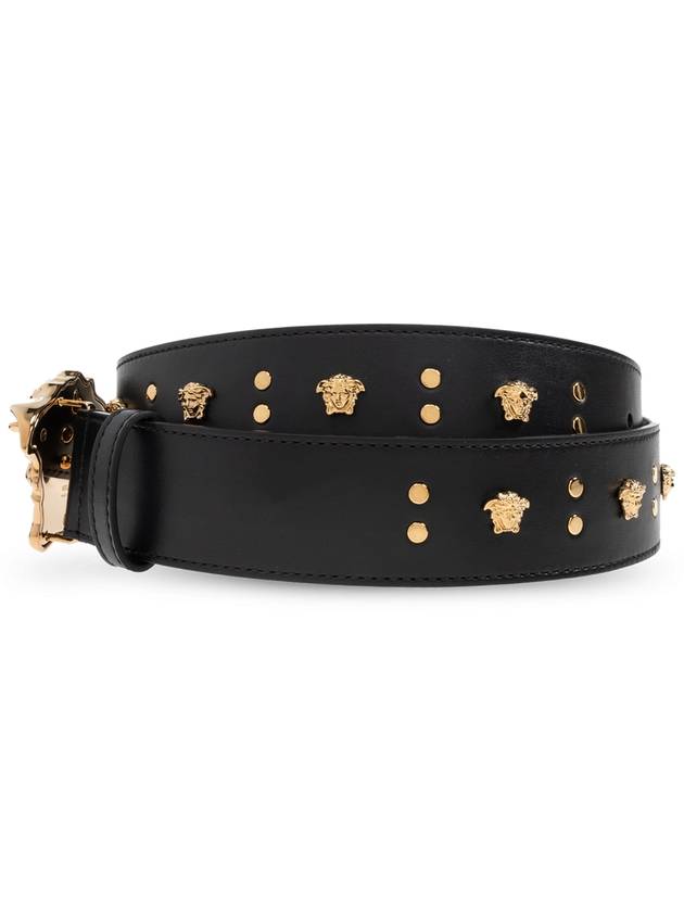 Versace Leather Belt With Appliques, Men's, Black - VERSACE - BALAAN 3