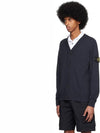 Waffen V-neck Cardigan Navy - STONE ISLAND - BALAAN 2