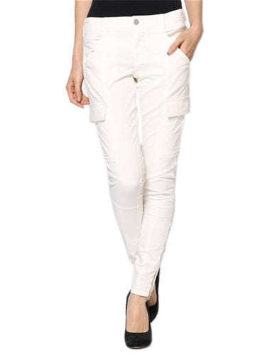 Women's Cotton Skinny Pants Ivory - J BRAND - BALAAN 1