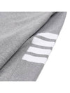 4-Bar Striped Cotton Long Sleeve T-Shirt Light Grey - THOM BROWNE - BALAAN 5