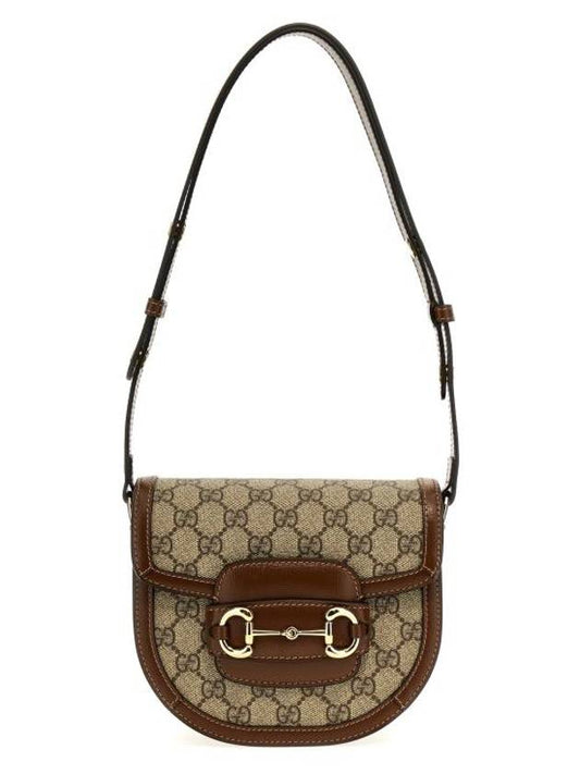 GG Supreme Horsebit 1955 Mini Shoulder Bag Beige - GUCCI - BALAAN 2