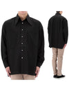 Men's Button Up Long Sleeve Shirt Black - ACNE STUDIOS - BALAAN 2