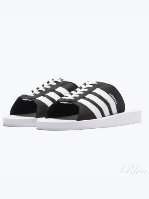 Gazelle Beach Slippers Black White - ADIDAS - BALAAN 2