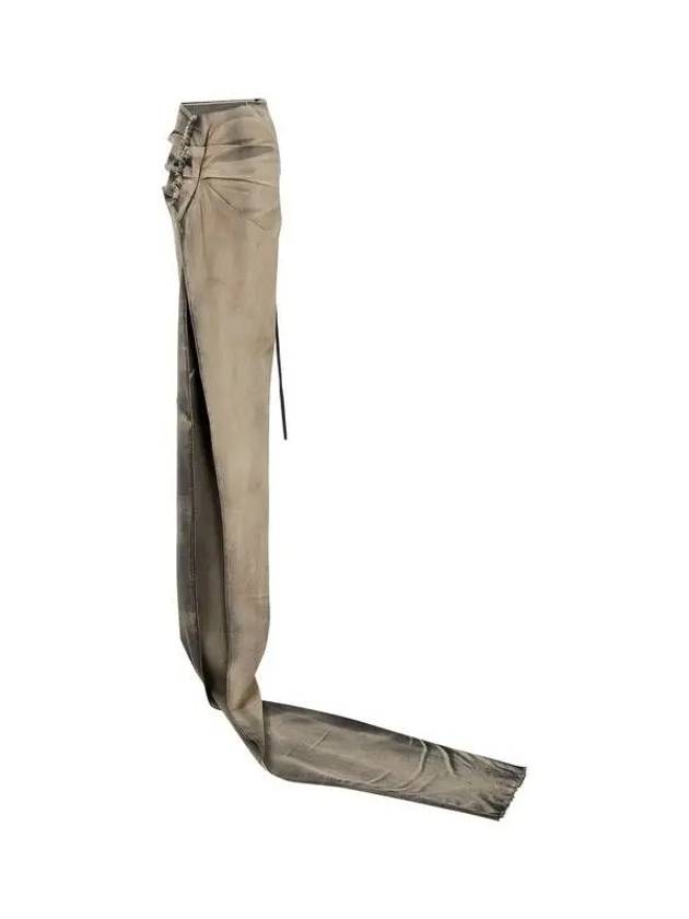 WOMEN DRKSHDW Maxi Long Slit Denim Skirt Dark Beige 271983 - RICK OWENS - BALAAN 1