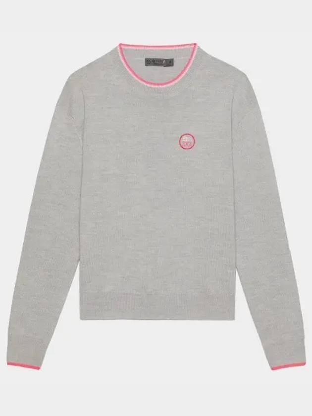 Relaxed Fit Crew Neck Sweater Grey - G/FORE - BALAAN 2