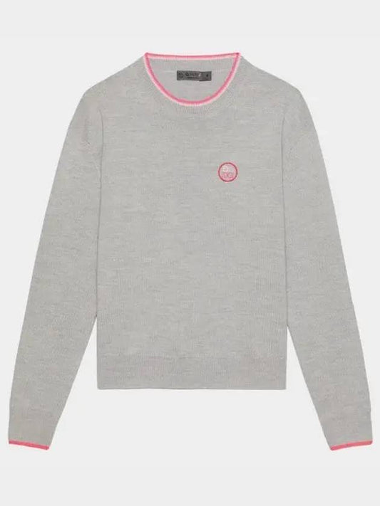 Relaxed Fit Crew Neck Sweater Grey - G/FORE - BALAAN 2