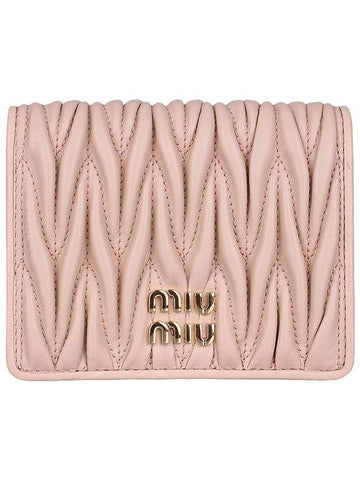 Matelasse Half Wallet 5MV204 2FPP F0236 - MIU MIU - BALAAN 1