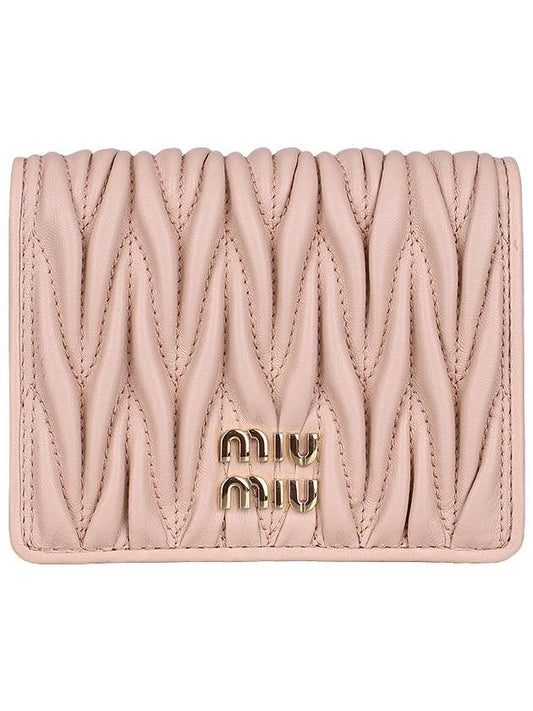 Matelasse Half Wallet 5MV204 2FPP F0236 - MIU MIU - BALAAN 1