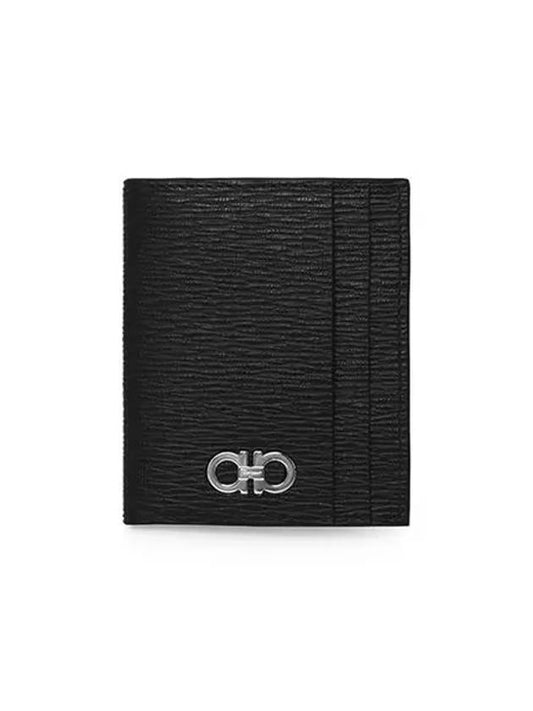 Gancini Card Wallet Black - SALVATORE FERRAGAMO - BALAAN 2