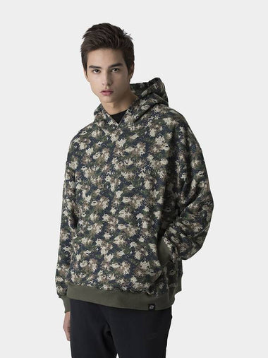 pixel camo Hoodie sweatshirt Khaki Overfit - AOX - BALAAN 1