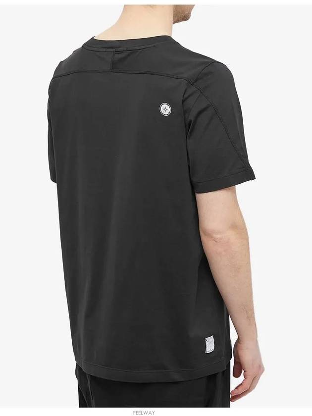 Shadow Project Neo Flora Short Sleeve T-Shirt Black - STONE ISLAND - BALAAN 4