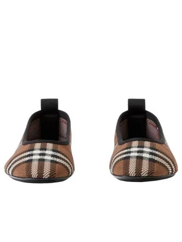 Women's Check Ballerina Flats Dark Burch Brown - BURBERRY - BALAAN 2