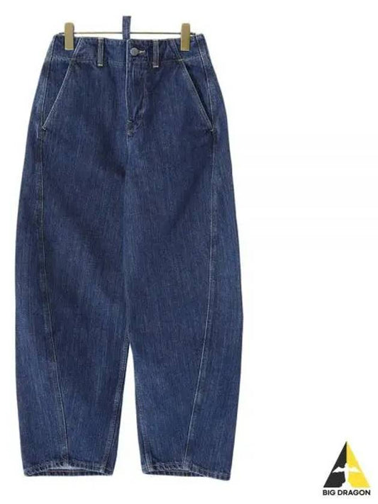 Women s Volume Denim Pants Indigo AKERMAN SNW 895 - STUDIO NICHOLSON - BALAAN 1