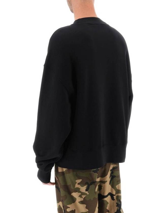 Sketchy Classic Crew Neck Sweatshirt Black - PALM ANGELS - BALAAN 4