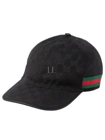 Original GG Web Supreme Canvas Baseball Ball Cap Black - GUCCI - BALAAN 2