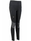 Women's Abisko Trekking Tights Pro Black Iron Grey - FJALL RAVEN - BALAAN 3